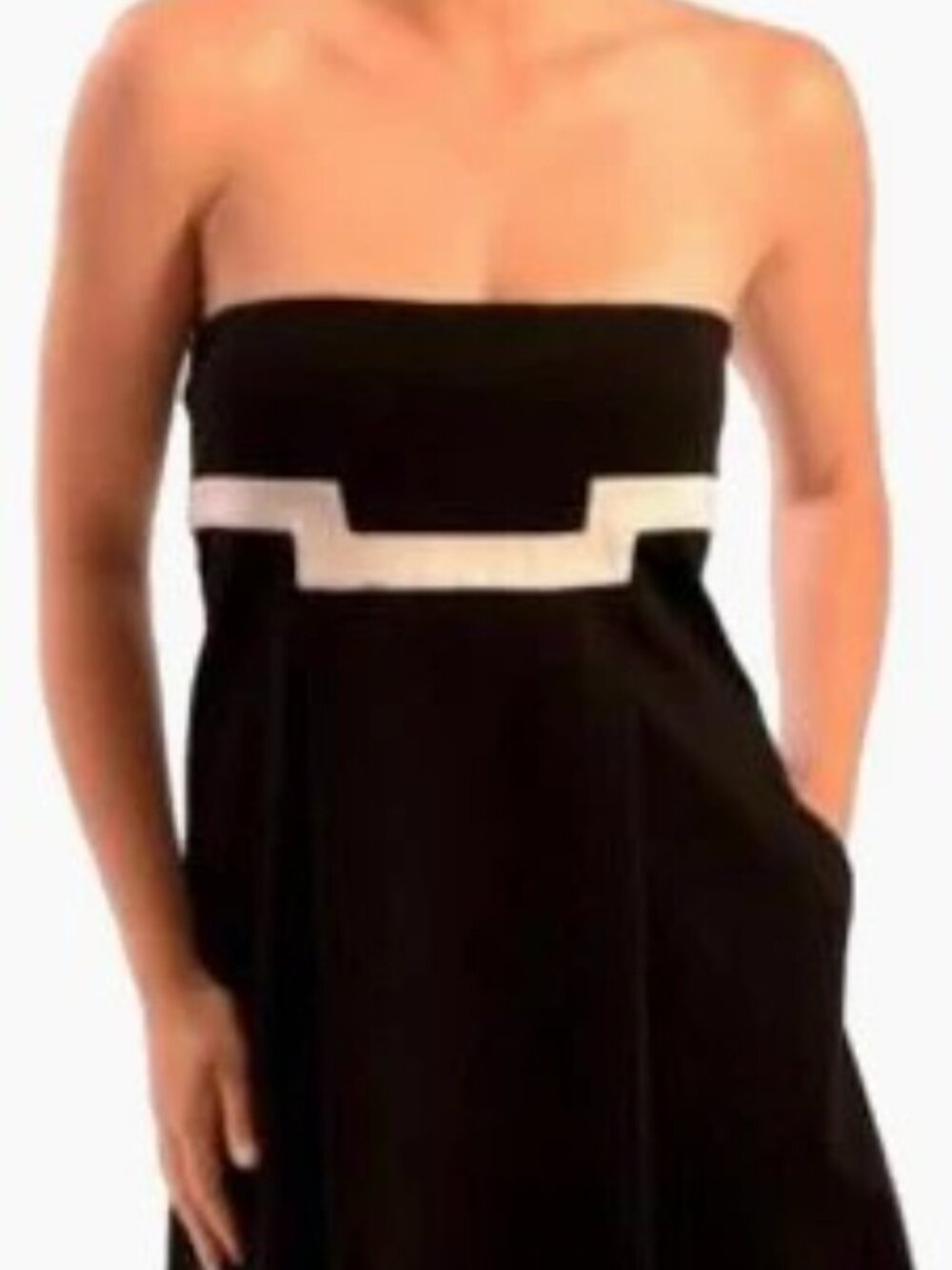 ✨ NWT Diane von Furstenberg Kacia Bandeau Geometric Contrast Mini Dress Size 2 ✨